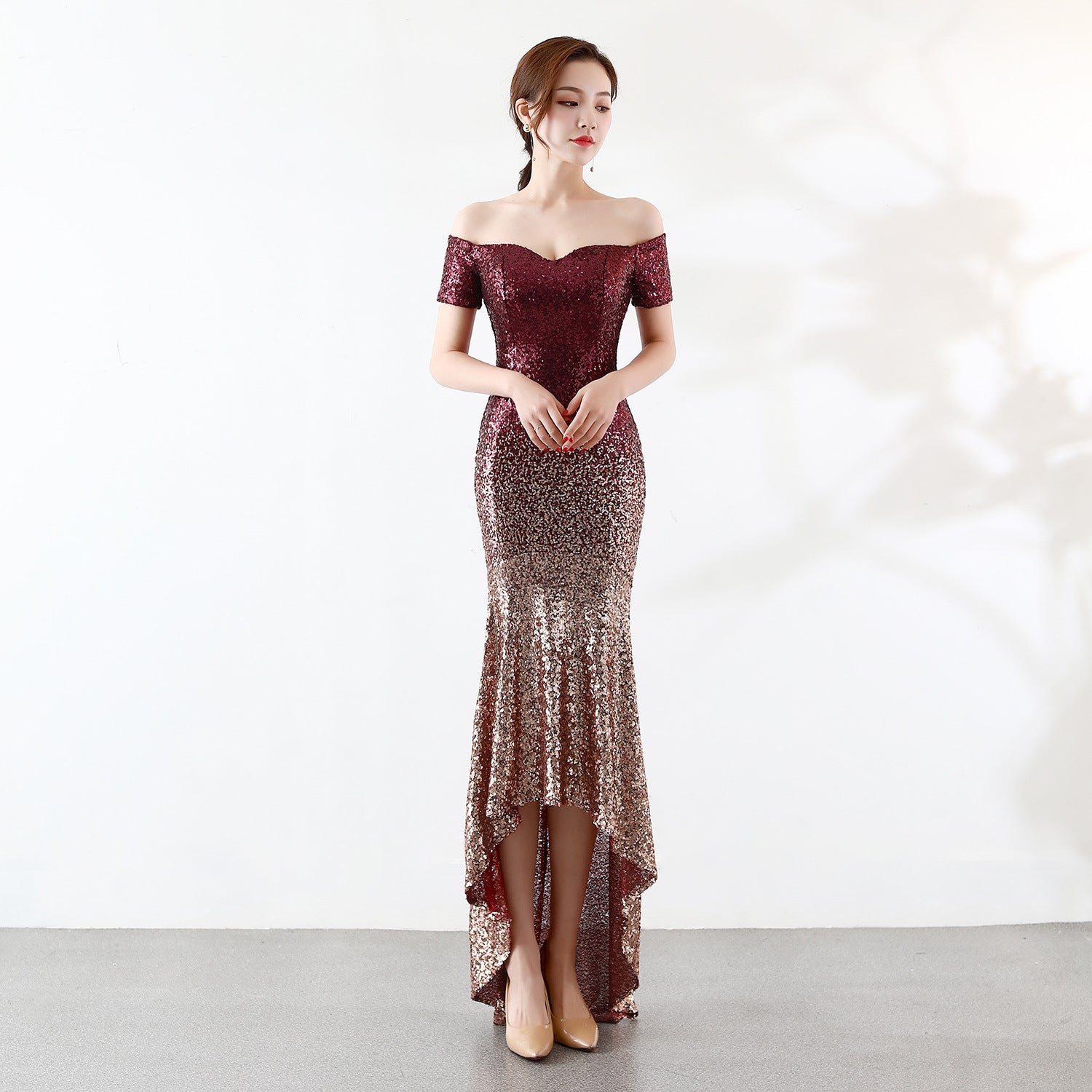 Eurydice-16072-Gradient Beaded Formal Dress