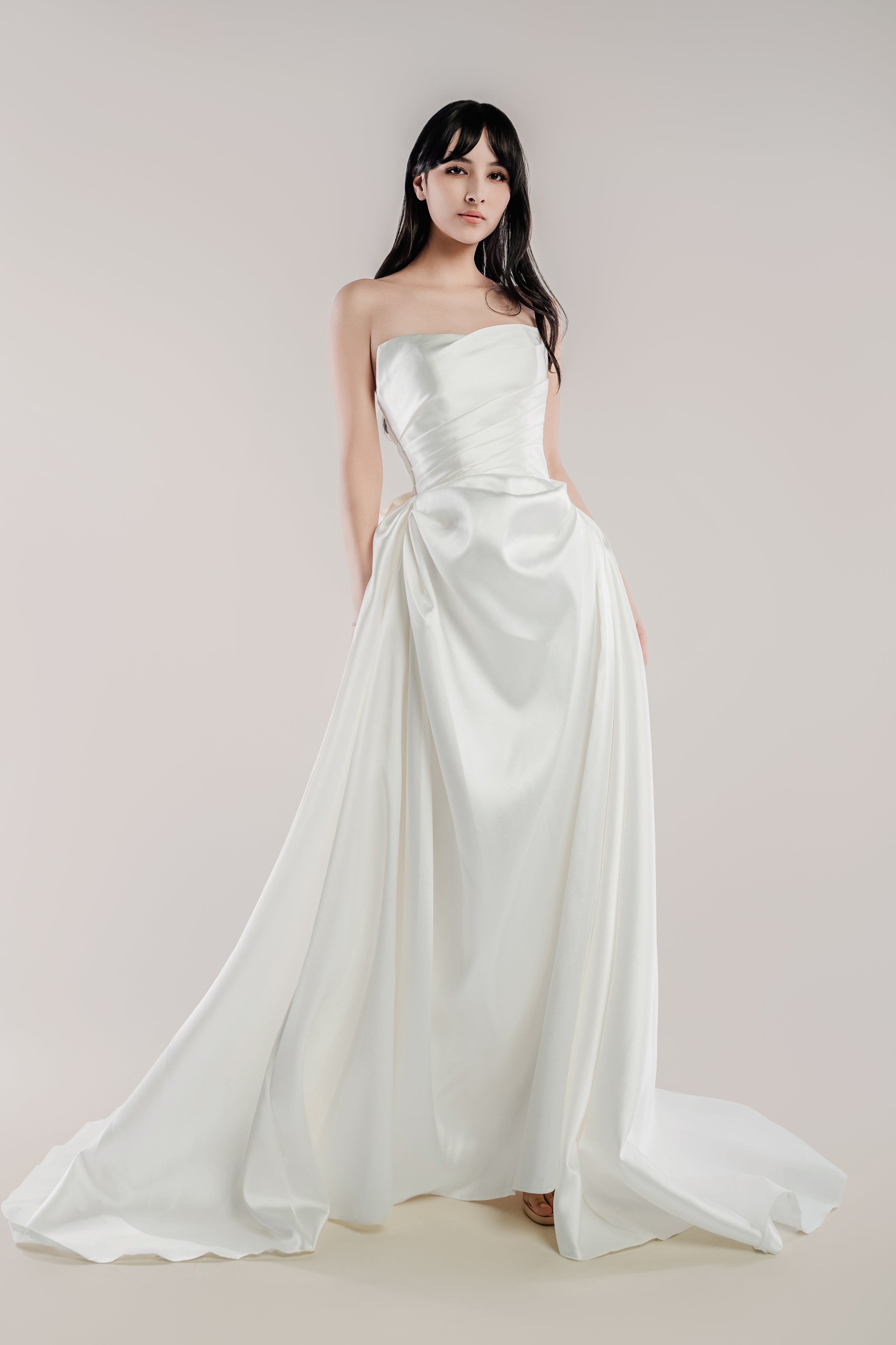 Luneth-020 A-Line Satin Wedding Dress